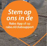 Wij doen dit jaar weer mee met de Rabo ClubSupport!